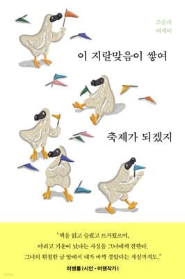 이 지랄맞음이 쌓여 축제가 되겠지 표지