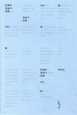 인생이 잠들기 전에 쓰는 말 표지